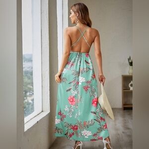 Simplee satin long dress